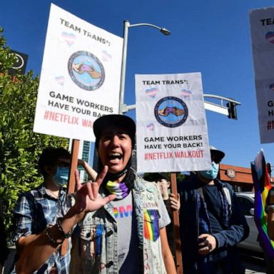 VIDEO: Netflix employees stage companywide walkout