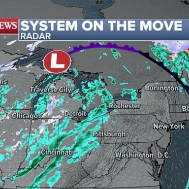 VIDEO: Massive storm systems moves from Midwest to New England