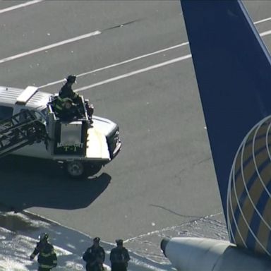 VIDEO: United Airlines plane catches fire at Boston’s Logan Airport