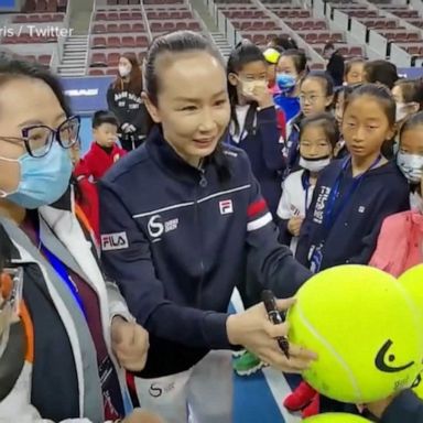 VIDEO: New images of tennis star Peng Shuai does little to ease concern