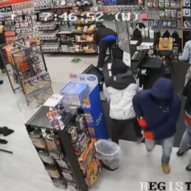 VIDEO: Manhunt for smash-and-grab robbers