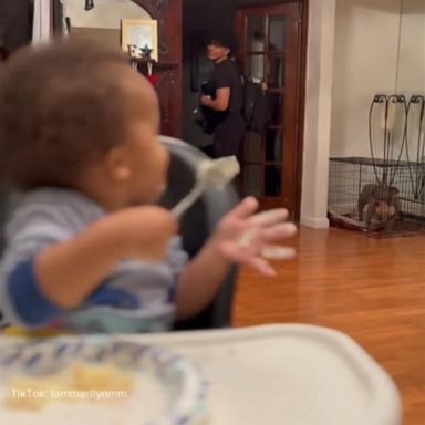 VIDEO: Toddler's 'I love you' face-off with big brother