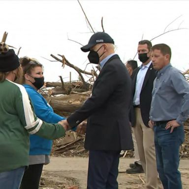 VIDEO: Biden tours storm devastation in Kentucky