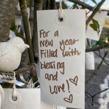 VIDEO: California Christmas tree decorated with handwritten wishes 