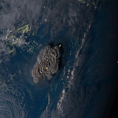 VIDEO: Satellite captures undersea volcano, tsunami