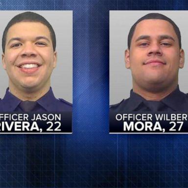 VIDEO: 2 young NYPD officers shot in line of duty