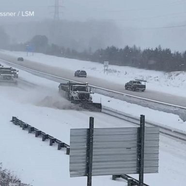 VIDEO: Snow, ice from massive winter storm makes travel dangerous