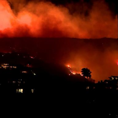 VIDEO: Orange County wildfires threaten expensive real estate 