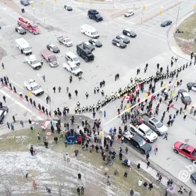 VIDEO: Standoff at US-Canada border cools down