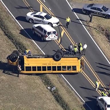 VIDEO: School bus accident injures at least 11 students