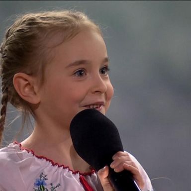 VIDEO: Ukrainian girl who sang in bomb shelter raises money for relief efforts