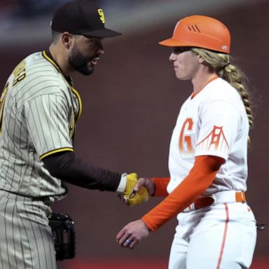 VIDEO: Alyssa Nakken makes MLB history as 1st woman to coach on the field