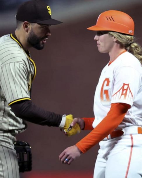 Alyssa Nakken becomes 1st woman to coach on-field in MLB game - ABC News