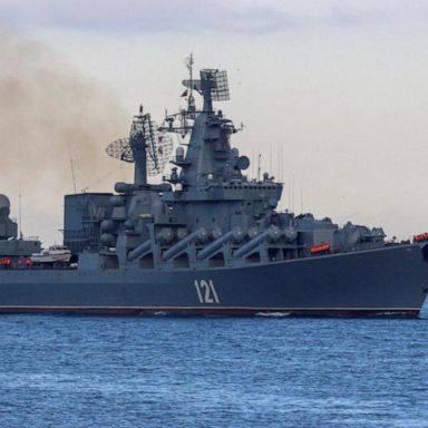 VIDEO: Russian warship sinks after Ukraine claims it struck ship with missiles