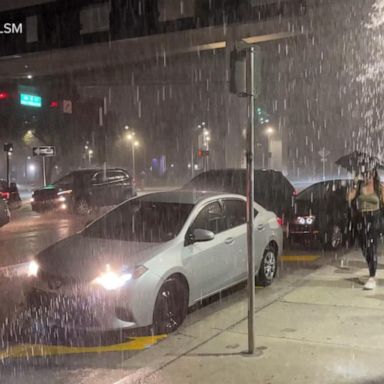 VIDEO: Massive storm system dumps rain on Florida