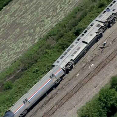 VIDEO: Investigators search for clues in Amtrak collision