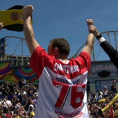 VIDEO: Joey Chestnut wins 15th Coney Island hot dog eating contest