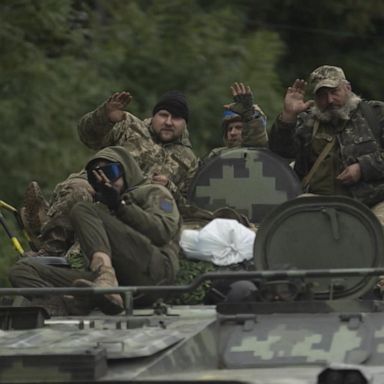 VIDEO: Video shows Ukrainian soldiers rolling into liberated towns 