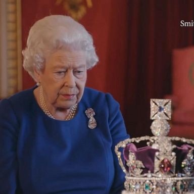 VIDEO: Queen Elizabeth and the crown up close