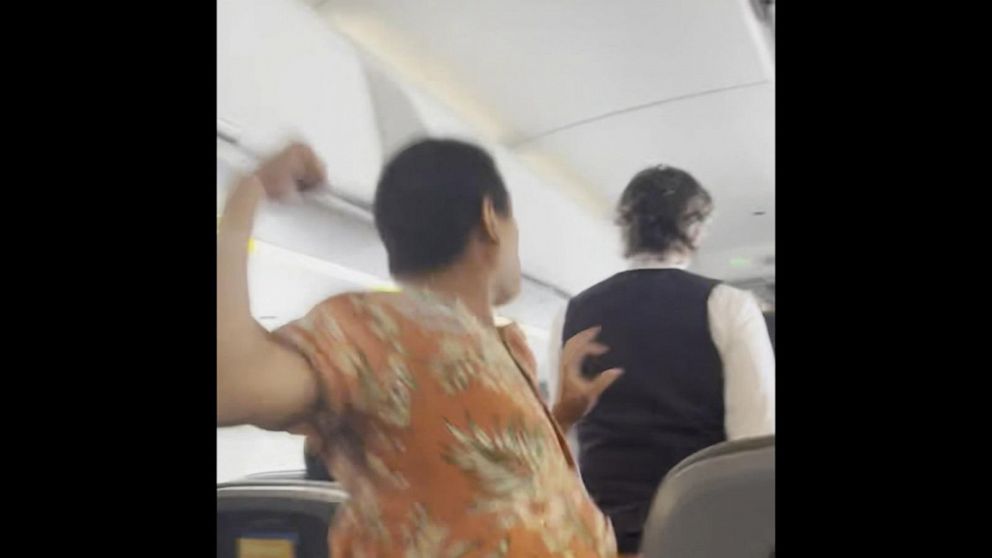 Video Flight Attendant Allegedly Punched In Head Abc News