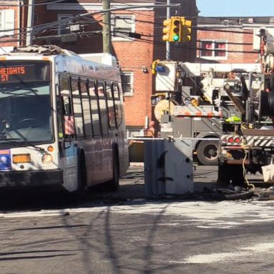 VIDEO: New York City bus hijacked, crashes into pole