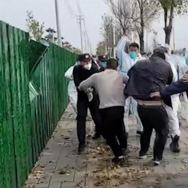 VIDEO: Violent protest at Chinese iPhone factory