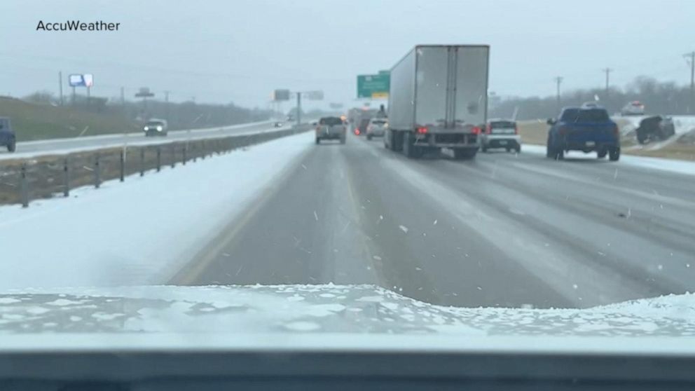 Video Dangerous ice storm may cripple roads in Southern cities - ABC News