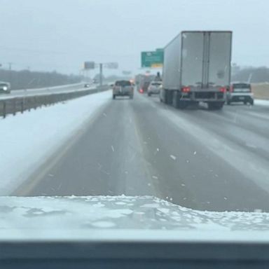 VIDEO: Dangerous ice storm may cripple roads in Southern cities