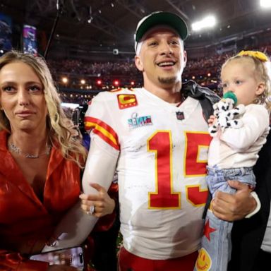 VIDEO: Patrick Mahomes celebrates Super Bowl MVP win with family