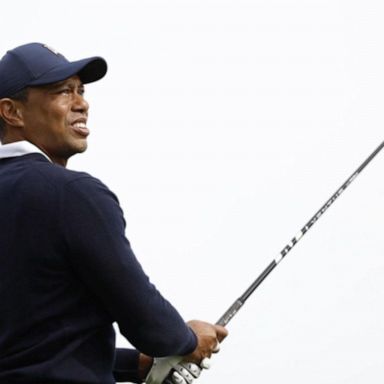 VIDEO: Tiger Woods tees off for 1st time in 7 months