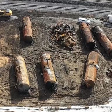 VIDEO: Hazardous waste cleanup resumes at Ohio train derailment site