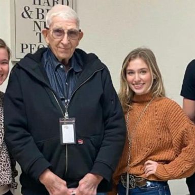 VIDEO: High school students help elderly custodian retire