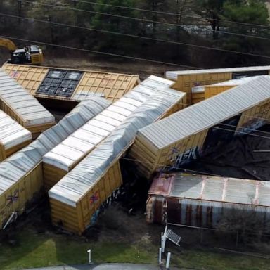 VIDEO: Investigators probe another Ohio train derailment