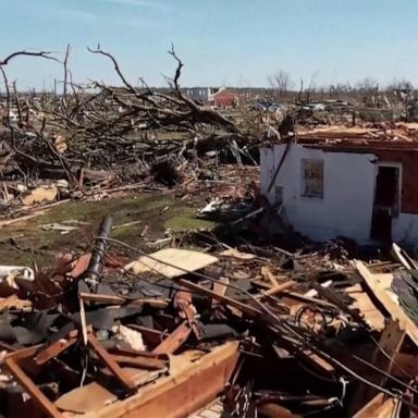 VIDEO: Mississippi woman living amid tornado damage: ‘This is my home’