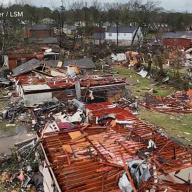 VIDEO: Residents reeling from tornado damage as new storm brews