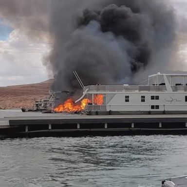 VIDEO: Massive boat fire reported on Lake Powell