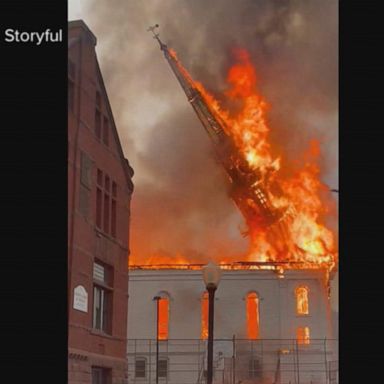 VIDEO: 2 massive fires started by lightning