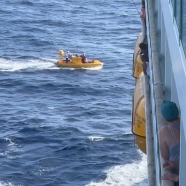 VIDEO: Cruise ship passenger rescued at sea