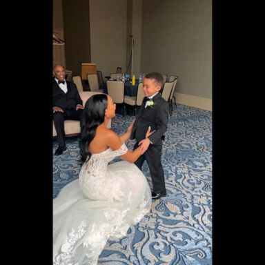 VIDEO: Bride surprises stepson with 1st look at wedding dress