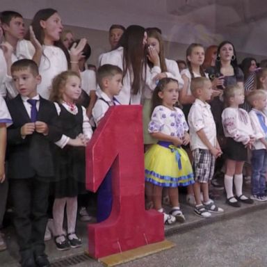 VIDEO: Ukraine school celebrates 1st day of classes