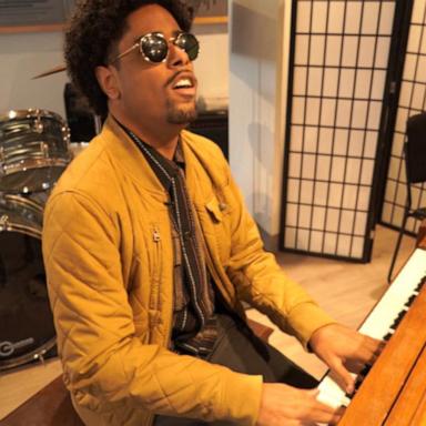 VIDEO: Blind musician pays visit to school that helped him