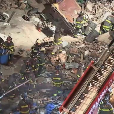 VIDEO: Officials investigate partial building collapse in NYC 