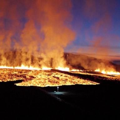 VIDEO: Volcanic eruption in Iceland