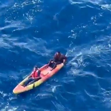 VIDEO: Kayakers rescued in Gulf of Mexico