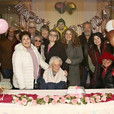 VIDEO: Town gives it's 116 year old resident a birthday to remember