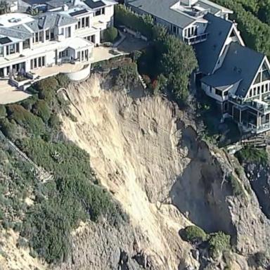 VIDEO: 3 homes at risk of plunging into ocean following landslide