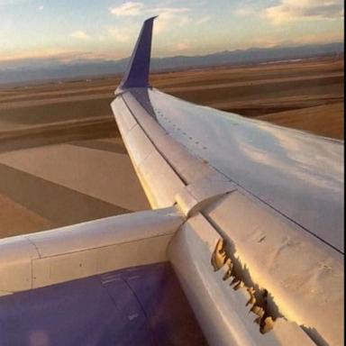 VIDEO: Flight makes emergency landing after wing suffered damage