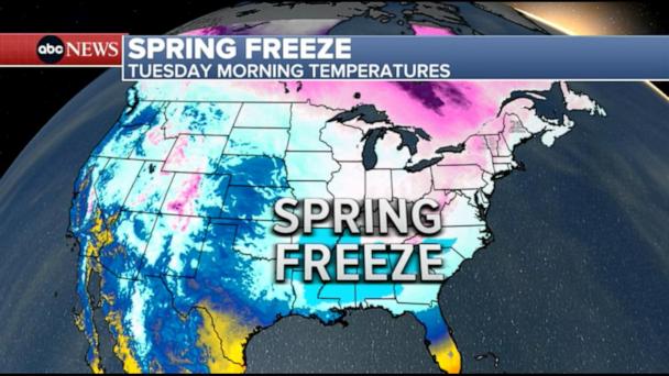Colder temperatures forecasted for the East