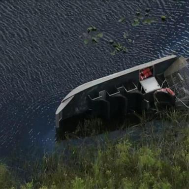 VIDEO: Airboat flips over in Everglades National Park