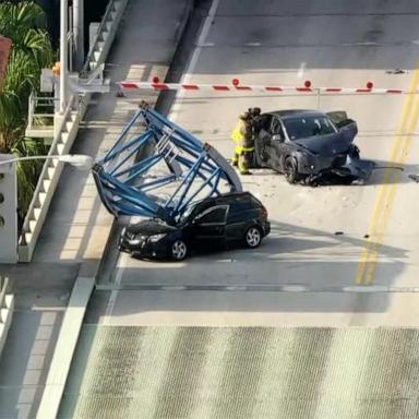 VIDEO: 1 dead after crane piece falls onto bridge